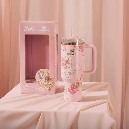 Stanley Quencher H2.0 40oz Tumbler Pink Floral Handle Cup w/ Straw New